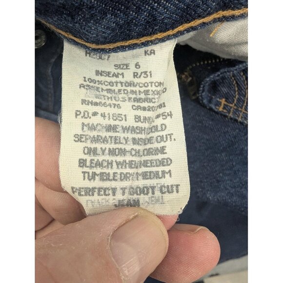 Vintage Tommy Hilfiger Jeans Womens 6 Blue High Rise Straight 100% Cotton 90s - Picture 14 of 14